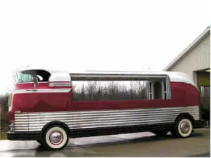 Finished painted body of Futurliner