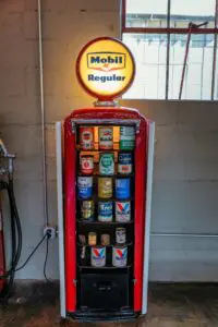 Mobile Oil Can Petroliana Display Case