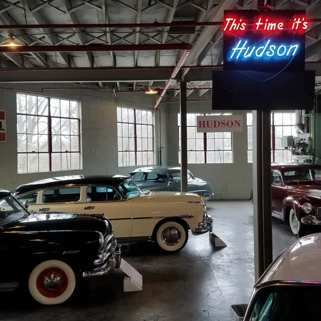 Lineup of Hudson Vehicles inside the NATMUS Museum